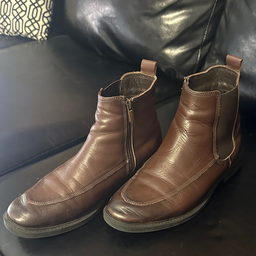 Men's Brown Leather Ankle Boots
